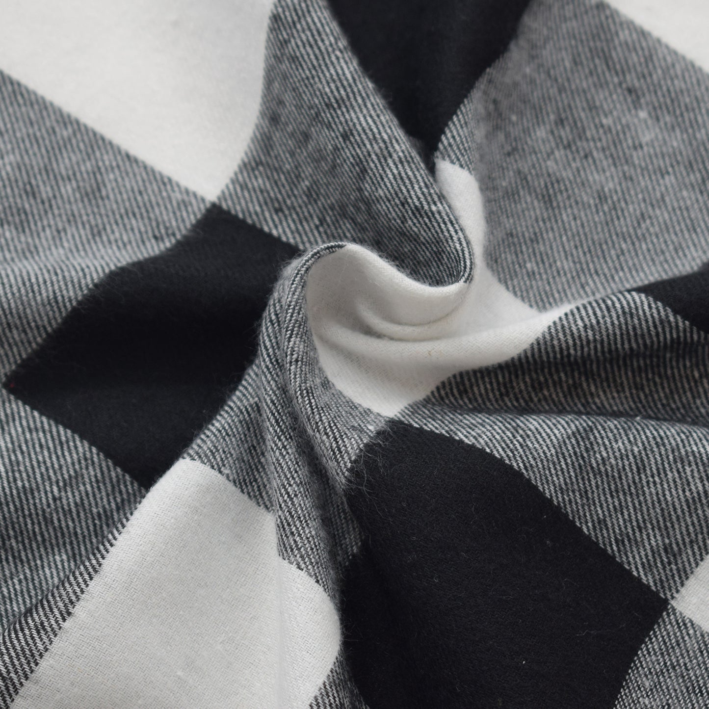 Christmas Plaid Curtains, 1 Panel, Black, 132*160cm/132*213cm/132*244cm
