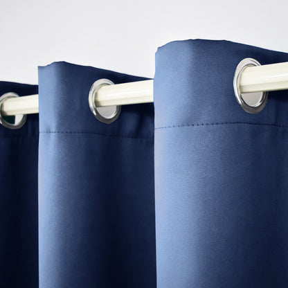 Silk Stain Curtains, 1 Panel, Blue, 132*160cm/132*183cm/132*213cm