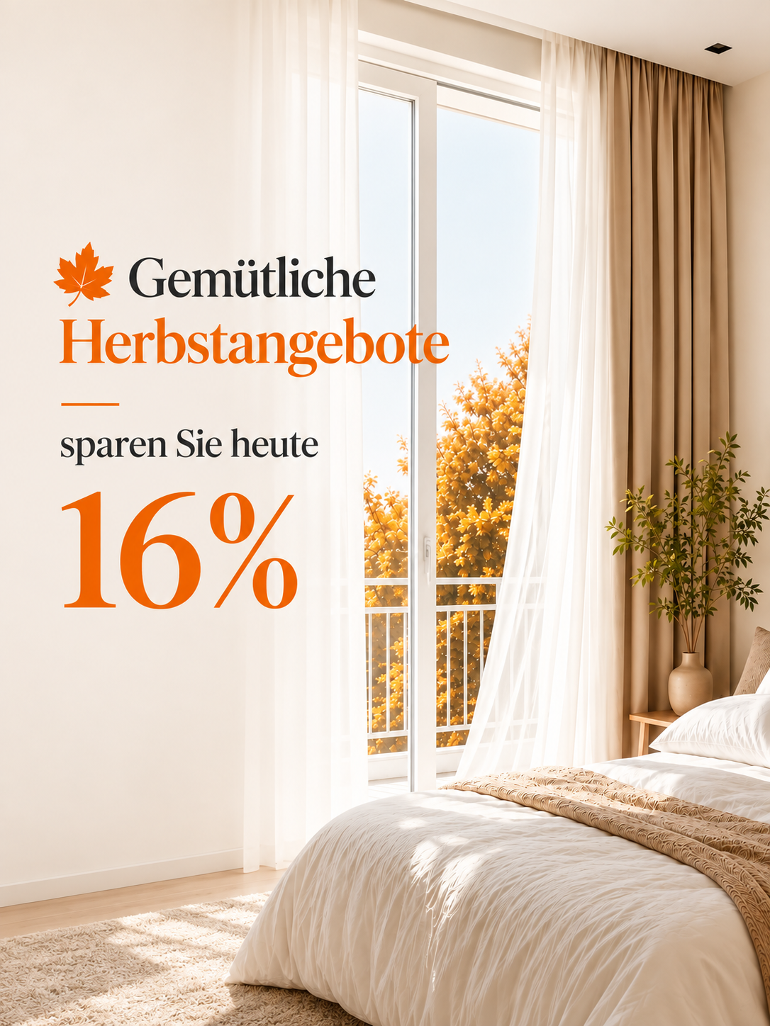 Herbst-Wohnwochen 16% Rabatt auf deine Bestellung