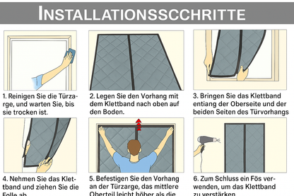 Gesteppter magnetischer Thermo Türvorhang mit Fenster · Wärmeschutz und Kälteschutz