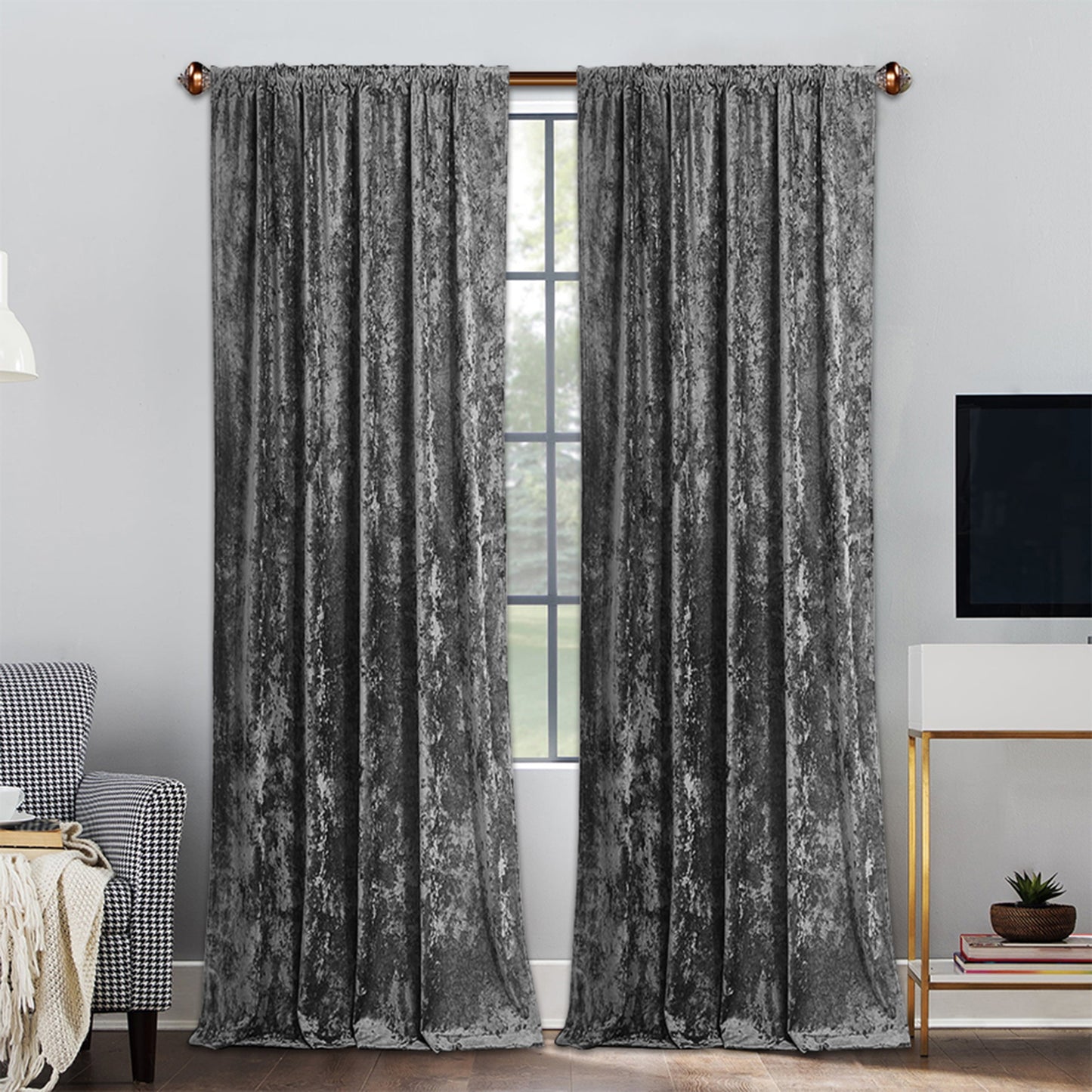 Velvet Curtain – Opaque, light and heat protection, 3 colors