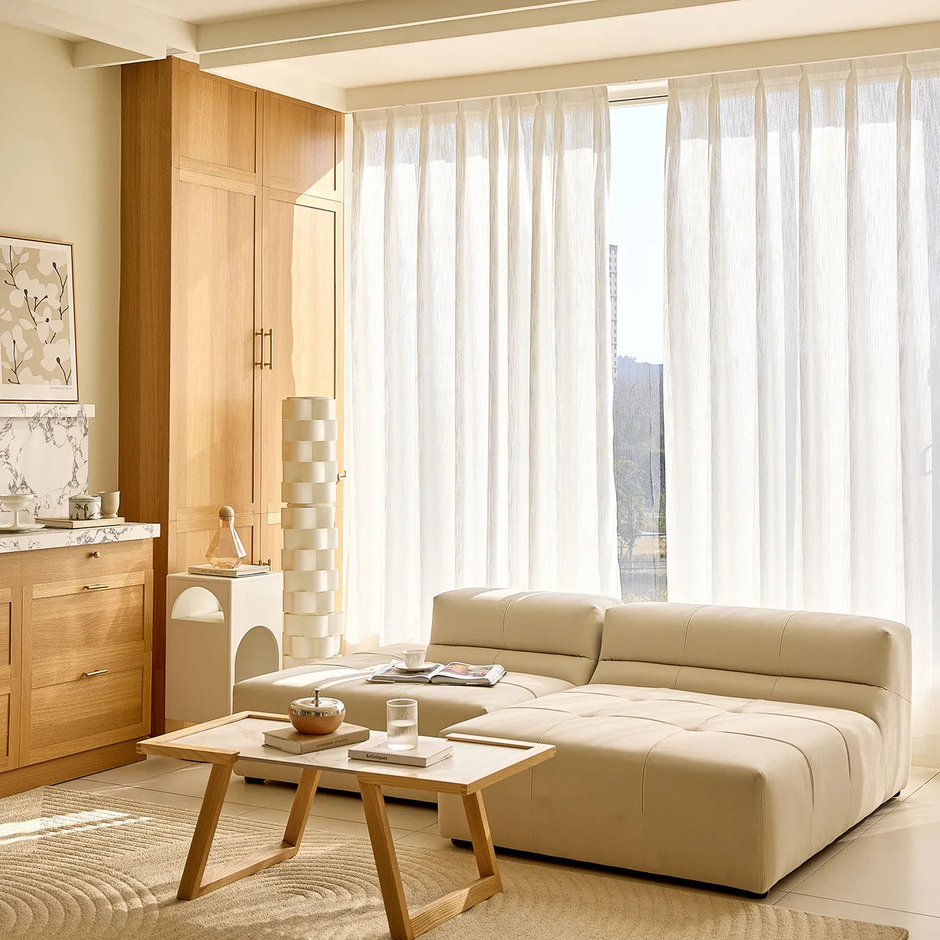 Voilage transparent sur mesure à tissage fin - Elvira