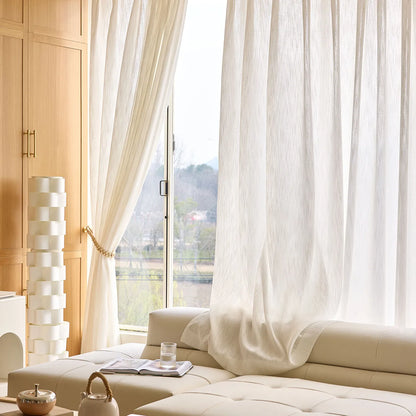 Voilage transparent sur mesure à tissage fin - Elvira