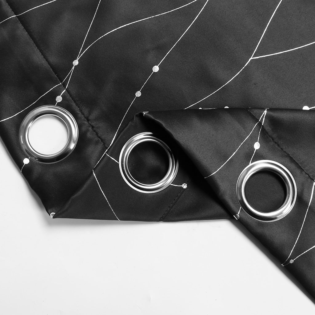 Rideaux occultants, 1 panneau, noir, 100x130cm/100x200cm/100x250cm