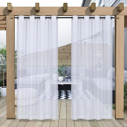 Wasserabweisende Outdoor Voile Gardine nach Maß · Larevia