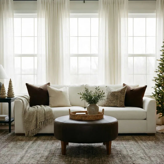 Natural voile curtains made to measure · Linora