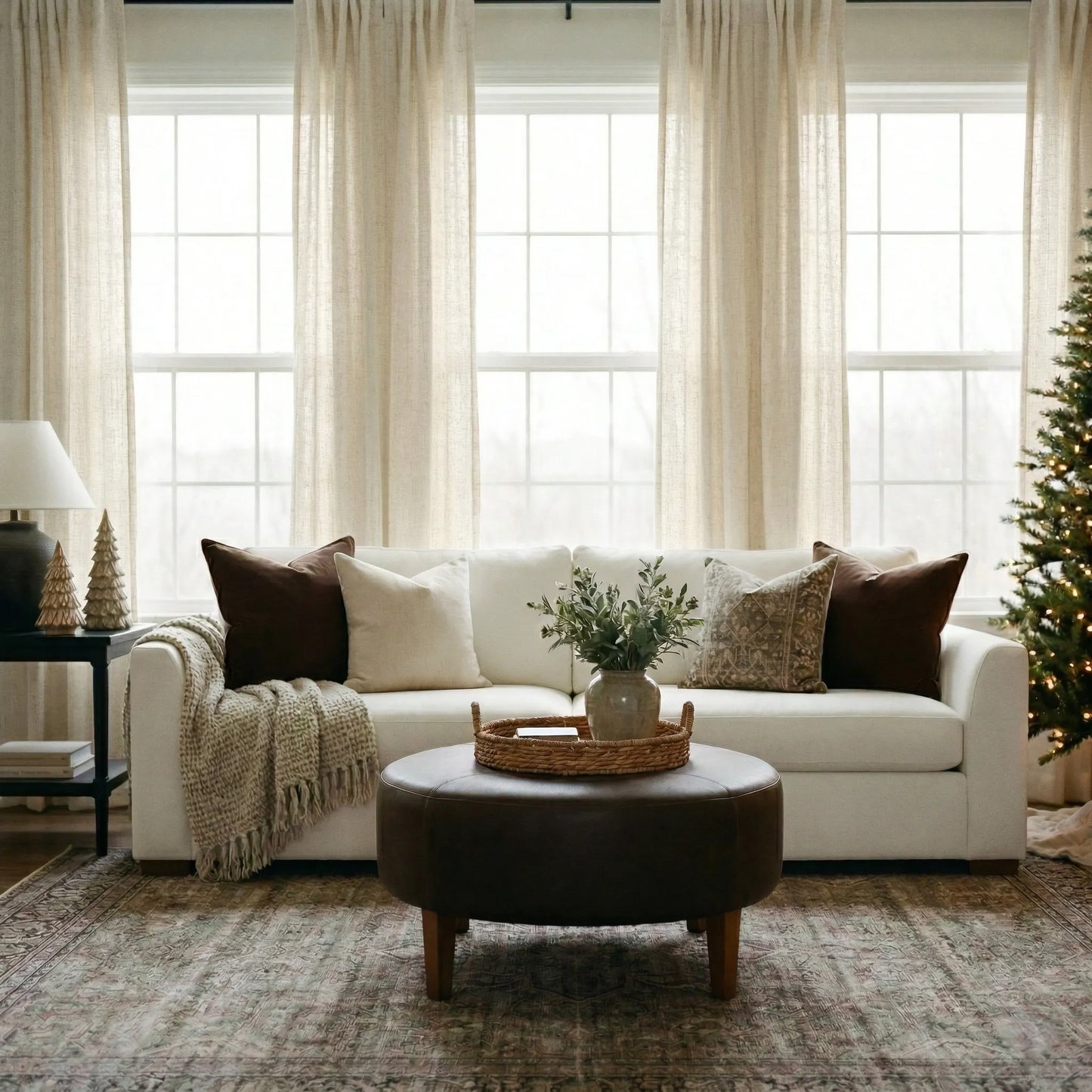 Natural voile curtains made to measure · Linora