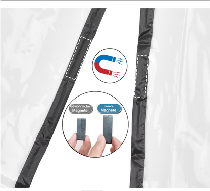 Magnetischer gesteppter Thermo Türvorhang mit großem Fenster · Wärmeschutz für Winter und Sommer