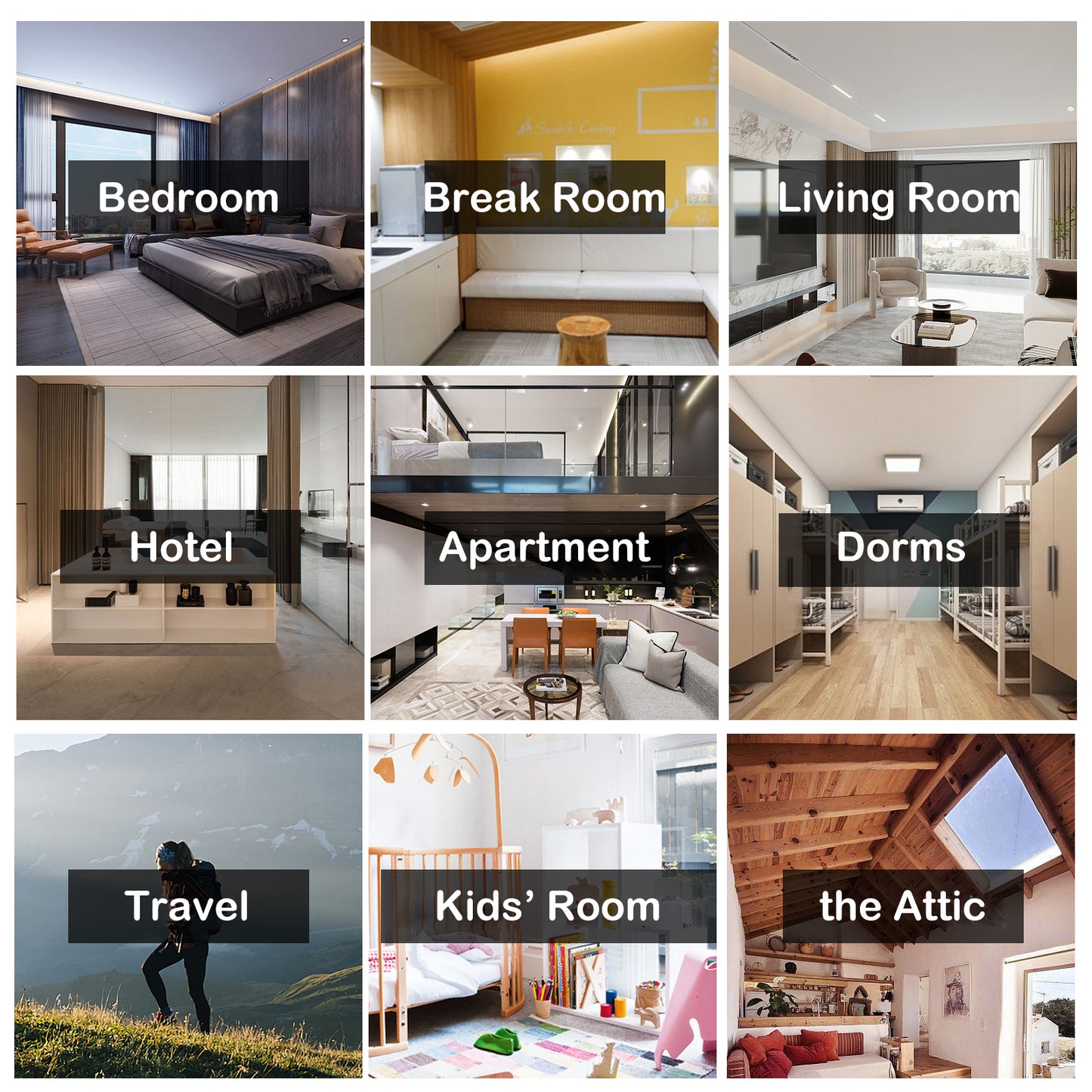 Mobiler 100 Prozent Verdunkelungsvorhang zum Zuschneiden mit Klettband in Schwarz Silber