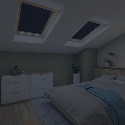 Mobiler 100 Prozent Verdunkelungsvorhang zum Zuschneiden mit Klettband in Schwarz Silber