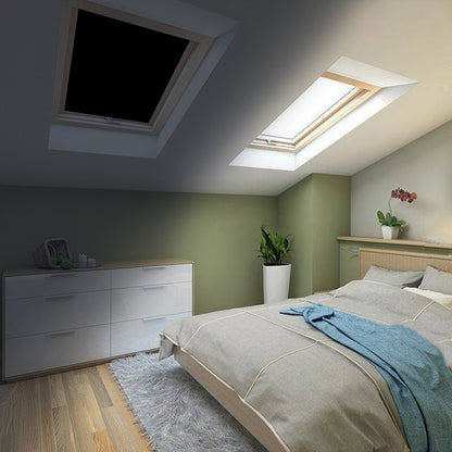 Portable 100% blackout curtain, cut to size, with Velcro fastening, in black