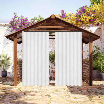 Waterproof outdoor curtain for terrace and garden with eyelets