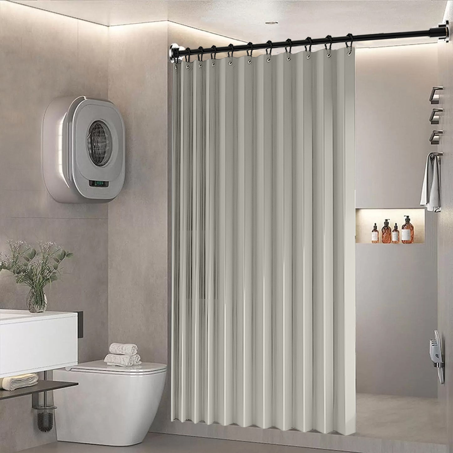 Waterproof outdoor curtain for terrace and garden with eyelets