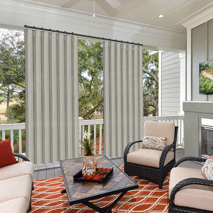 Waterproof outdoor curtain for terrace and garden with eyelets