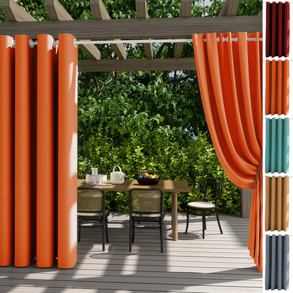 Wasserdichter Outdoor Vorhang mit Ösen Wärmeschutz und Verdunkelung 5 Farben