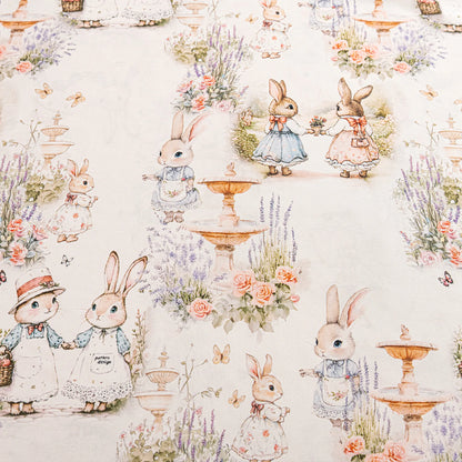 Transparent children's voile with rabbit motif – Roselia