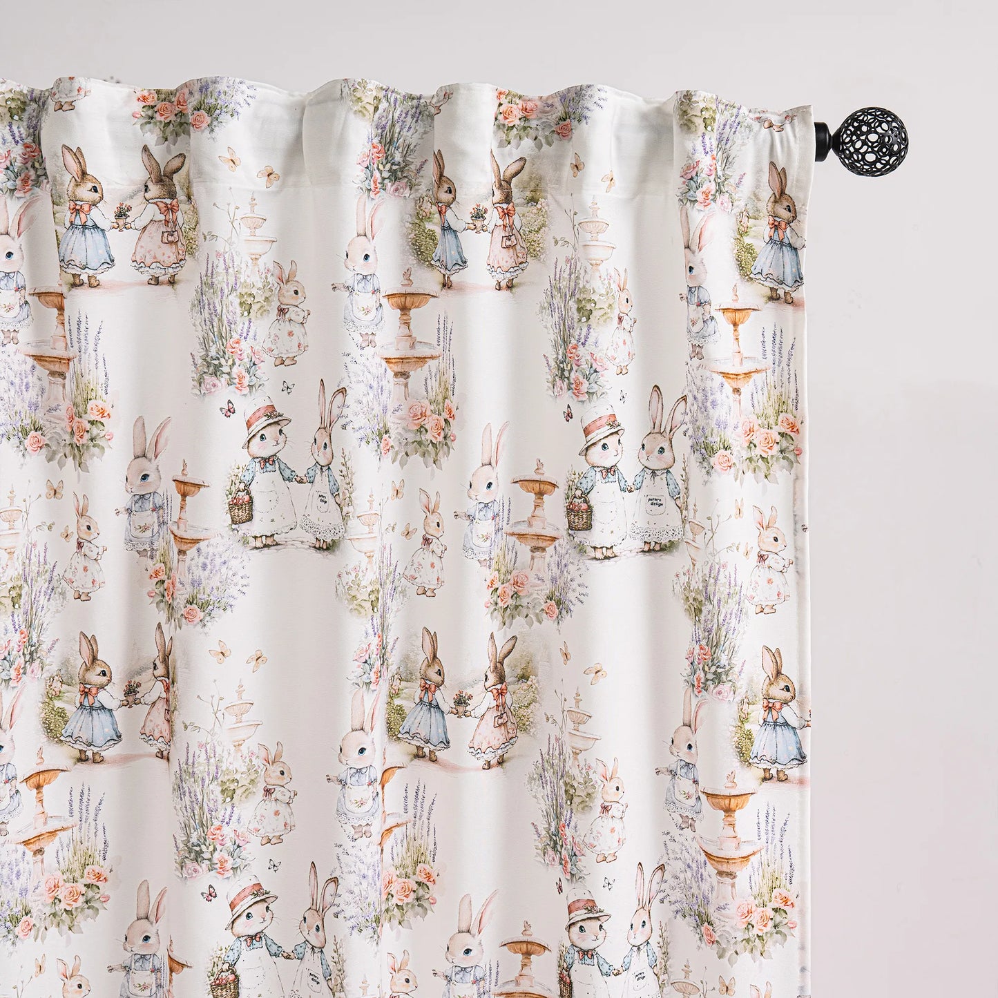 Transparent children's voile with rabbit motif – Roselia