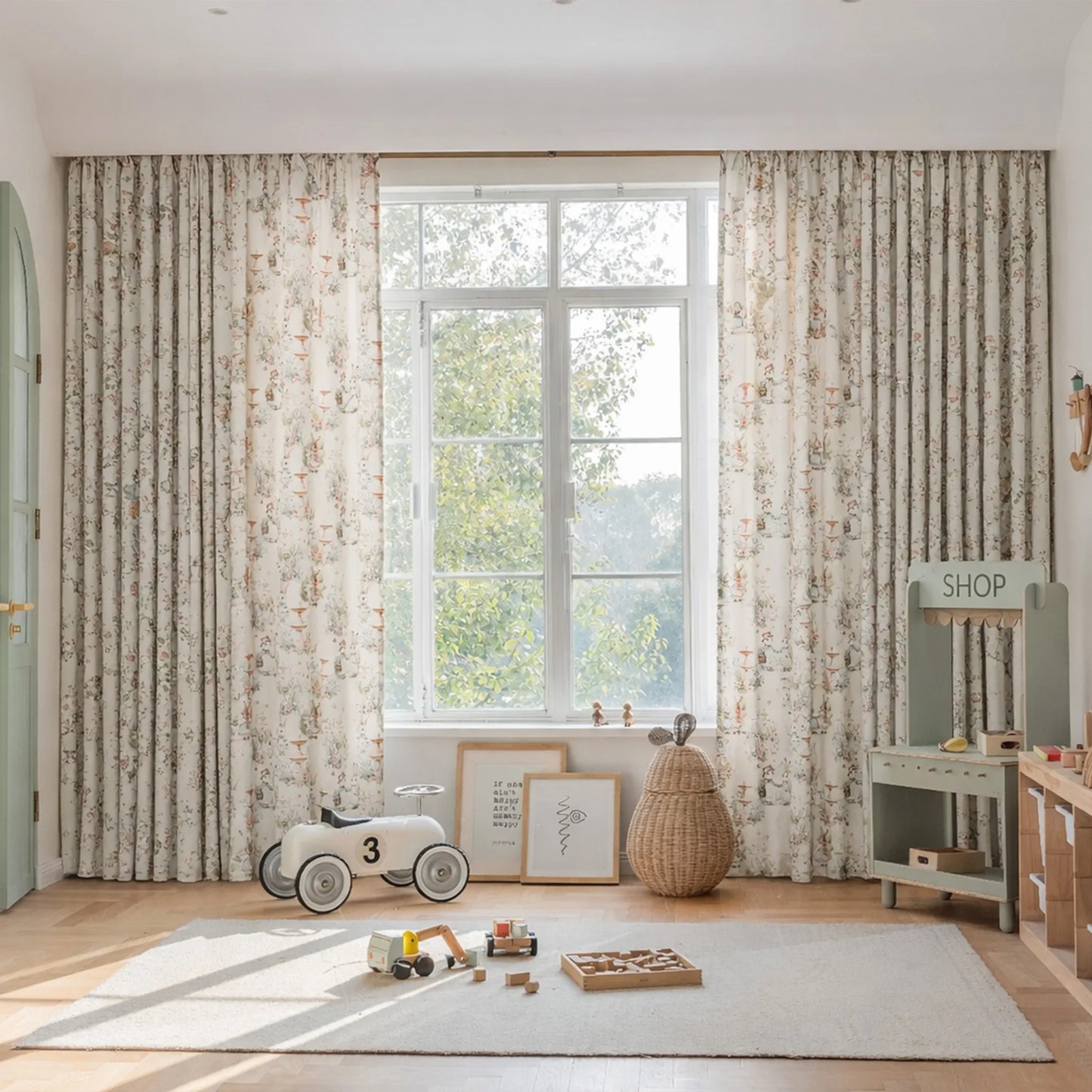 Transparent children's voile with rabbit motif – Roselia