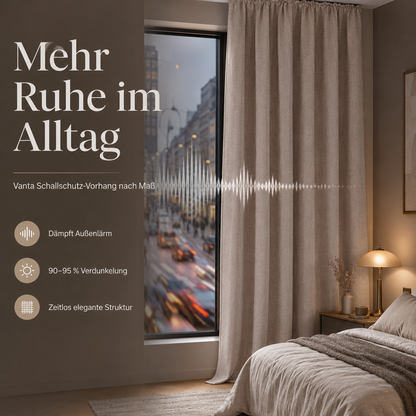 Schallschutz Extra Verdunkelungsvorhang nach Maß – Vanta