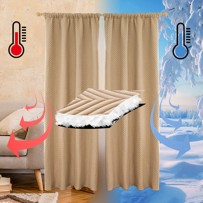 Steppvorhang Schwer 100 % Verdunkelung Thermo
