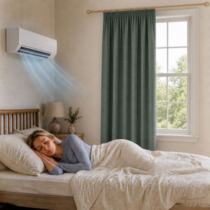 Rideau thermique avec doublure matelassée amovible – isolation thermique et contre le froid pour toutes les saisons