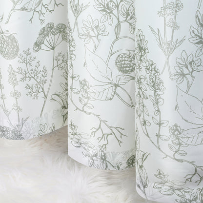 Sheer curtain with floral pattern – brocade cotton