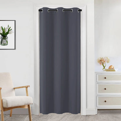 Verdunkelnde Türgardine – Thermo-Vorhang mit Ösen für Balkon, Küche oder Flur