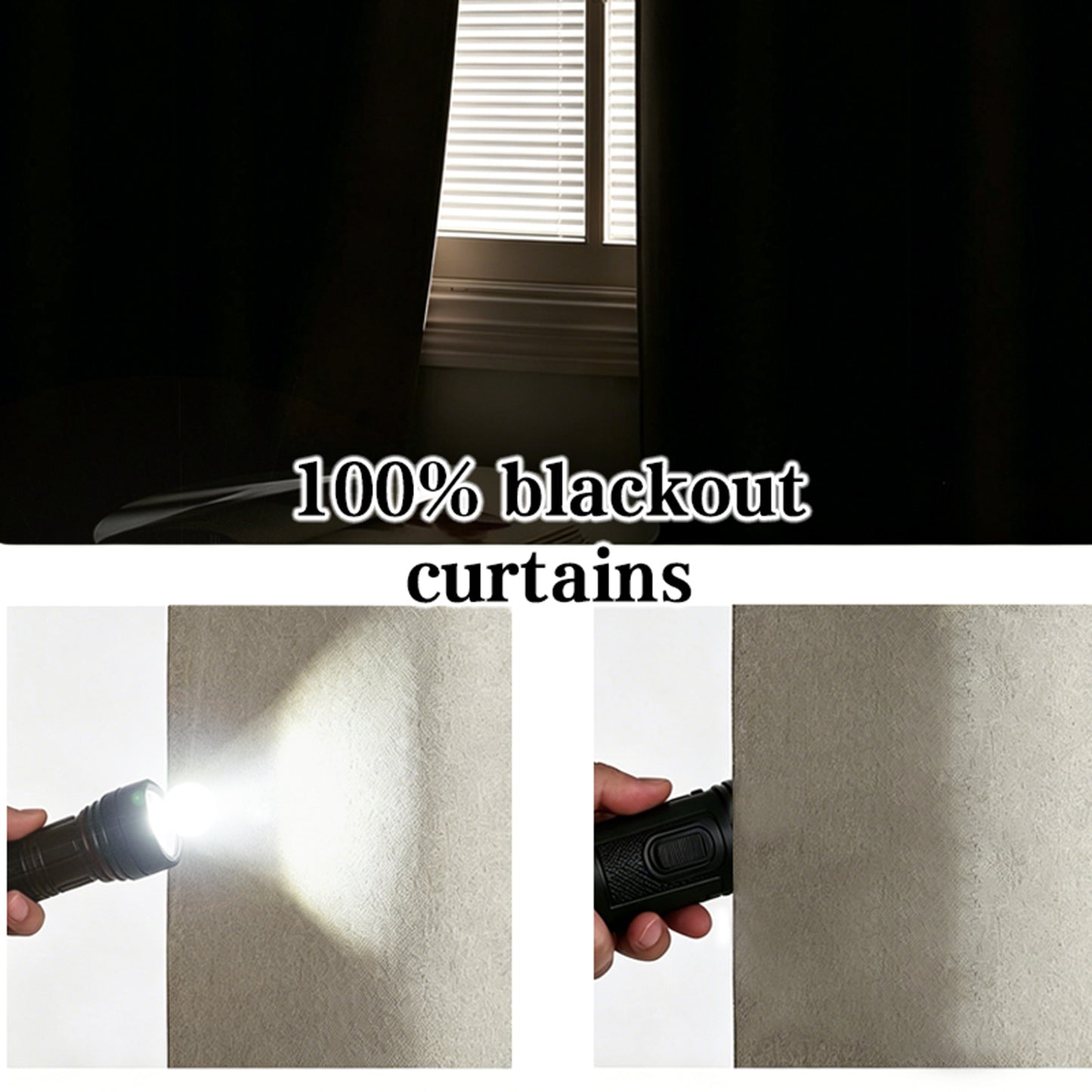 Rideau occultant séparateur de pièce avec rail de plafond flexible aspect lin