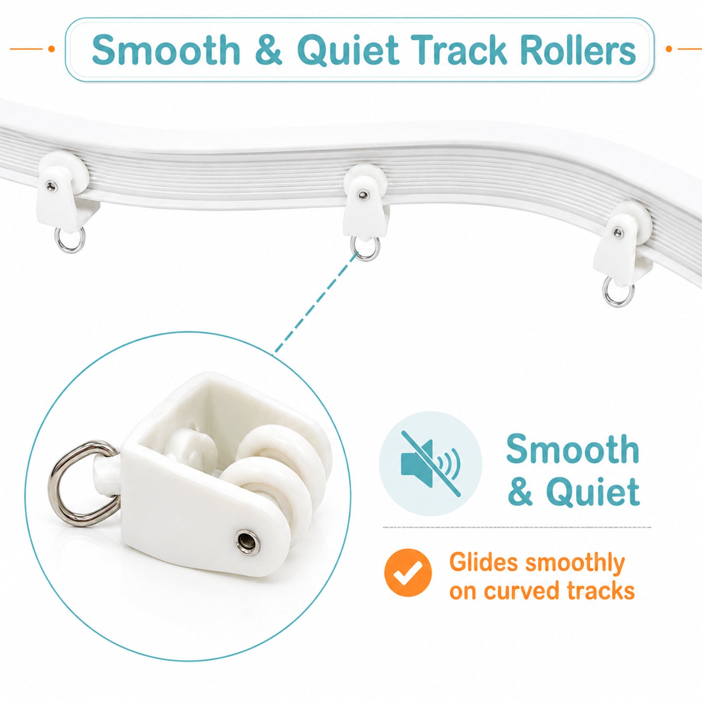 Rideau occultant séparateur de pièce avec rail de plafond flexible aspect lin