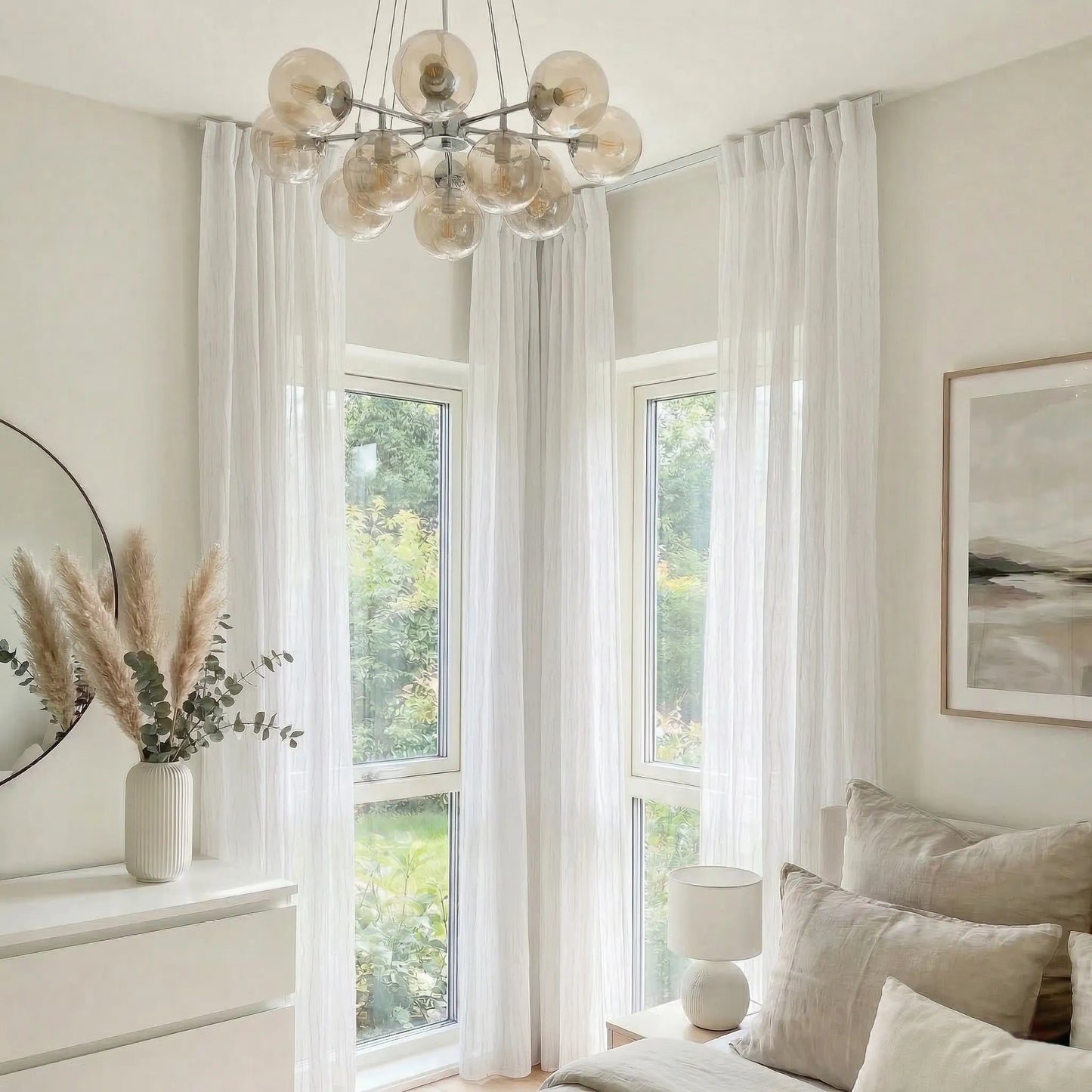 Lightweight, textured, made-to-measure curtain – Virella
