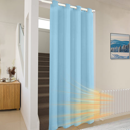 Wasserdichter und winddichter gesteppter Türvorhang – Thermovorhang für Winter & Ganzjahresschutz