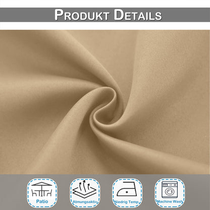 Winddichte und Wasserabweisende Verdunkelungs Vorhang für Terrasse und Garten – Magic Tape Befestigung