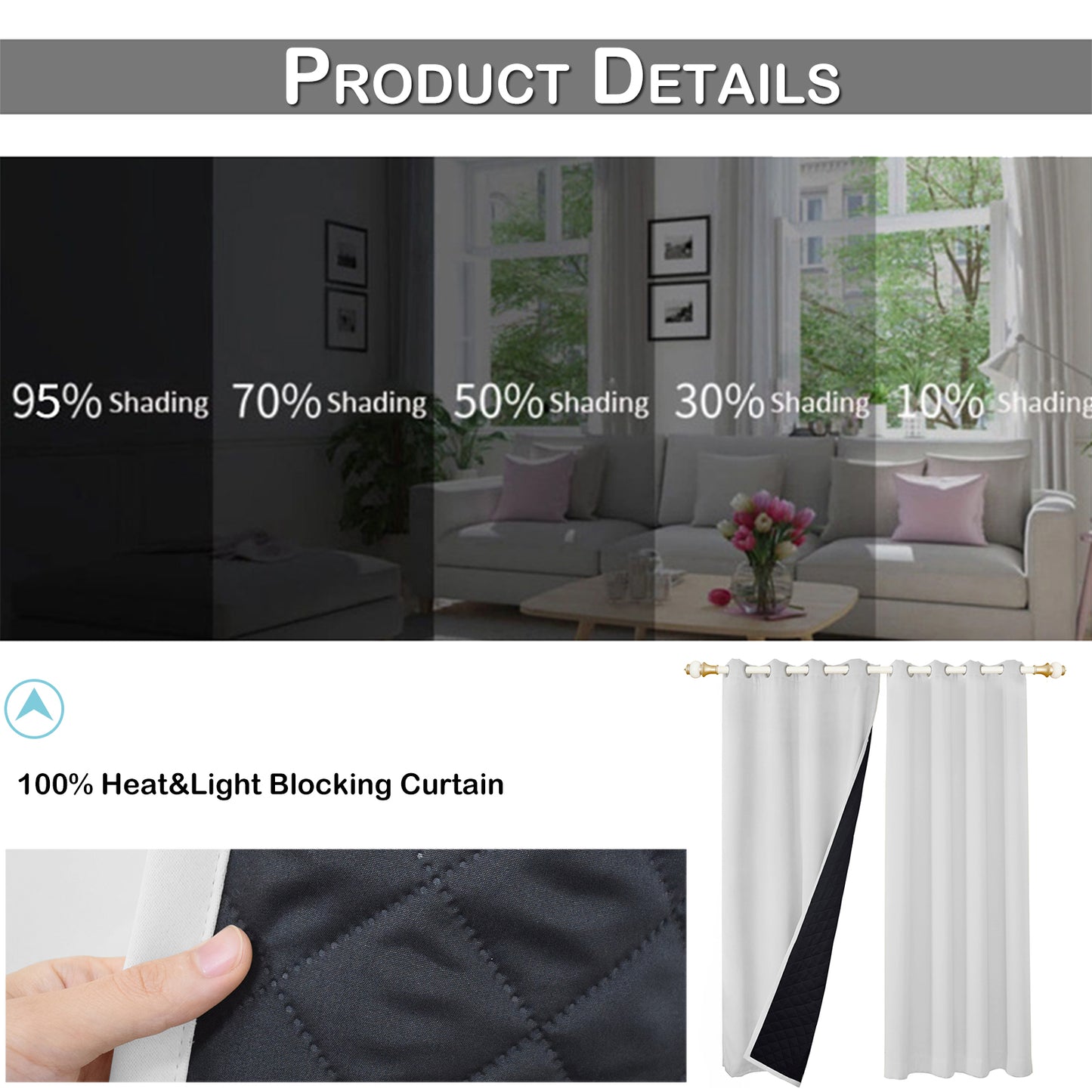 Heavy Duty Quilted Curtain