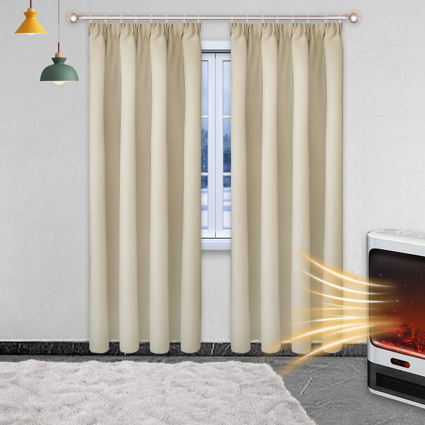 solid blackout curtain