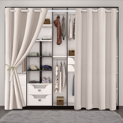 Verdunkelungsvorhänge für Türen, 1 Panel, Beige, 132x203cm/132x244cm