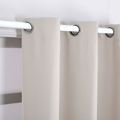 Verdunkelungsvorhänge für Türen, 1 Panel, Beige, 132x203cm/132x244cm