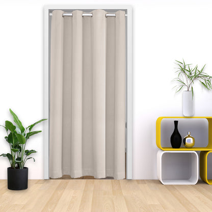 Verdunkelungsvorhänge für Türen, 1 Panel, Beige, 132x203cm/132x244cm