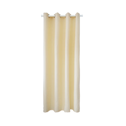 Rideaux de porte en coton, 1 panneau, beige, 132x203cm/132x244cm