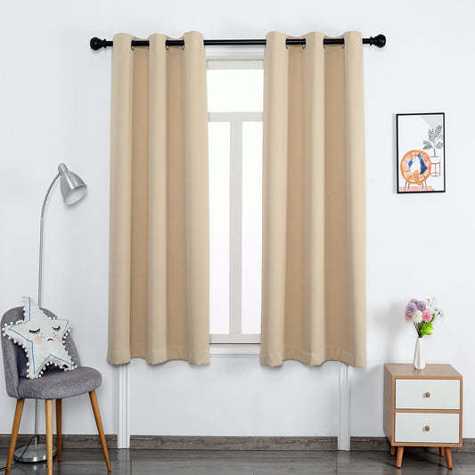 Blackout Curtains, 1 Panel, Beige, 130*160cm/130*213cm/130*241cm