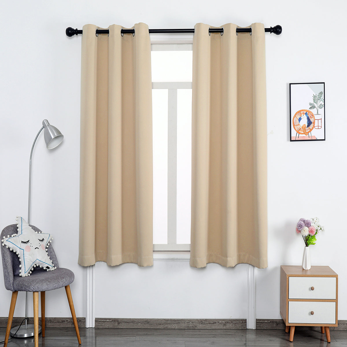 window curtain match for the curtain pole