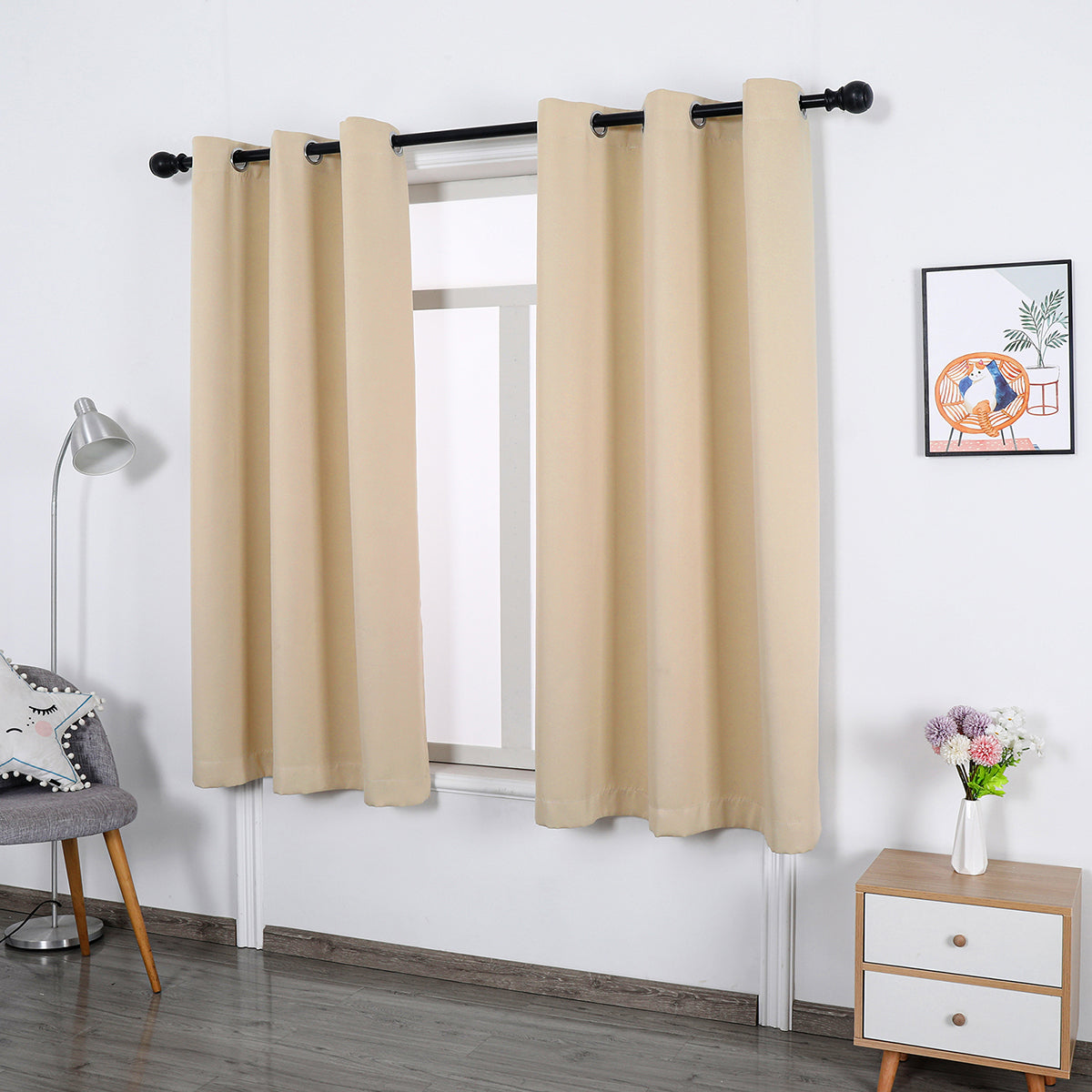 window curtain match for the curtain pole