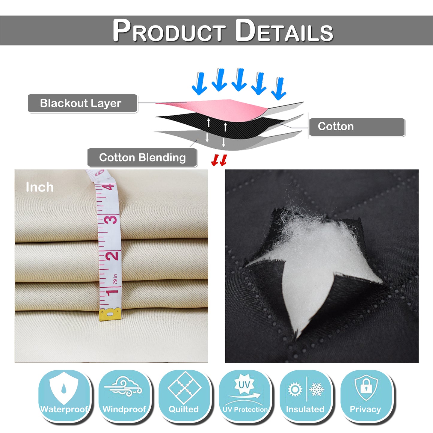 Heavy Duty Quilted Curtain