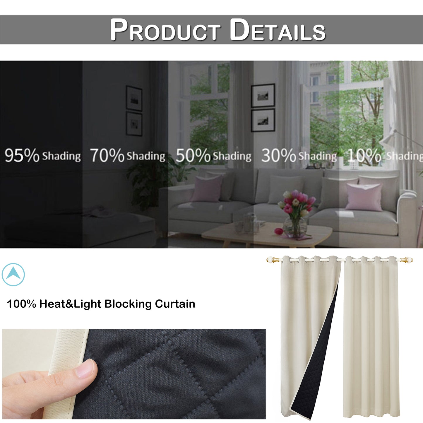 Heavy Duty Quilted Curtain