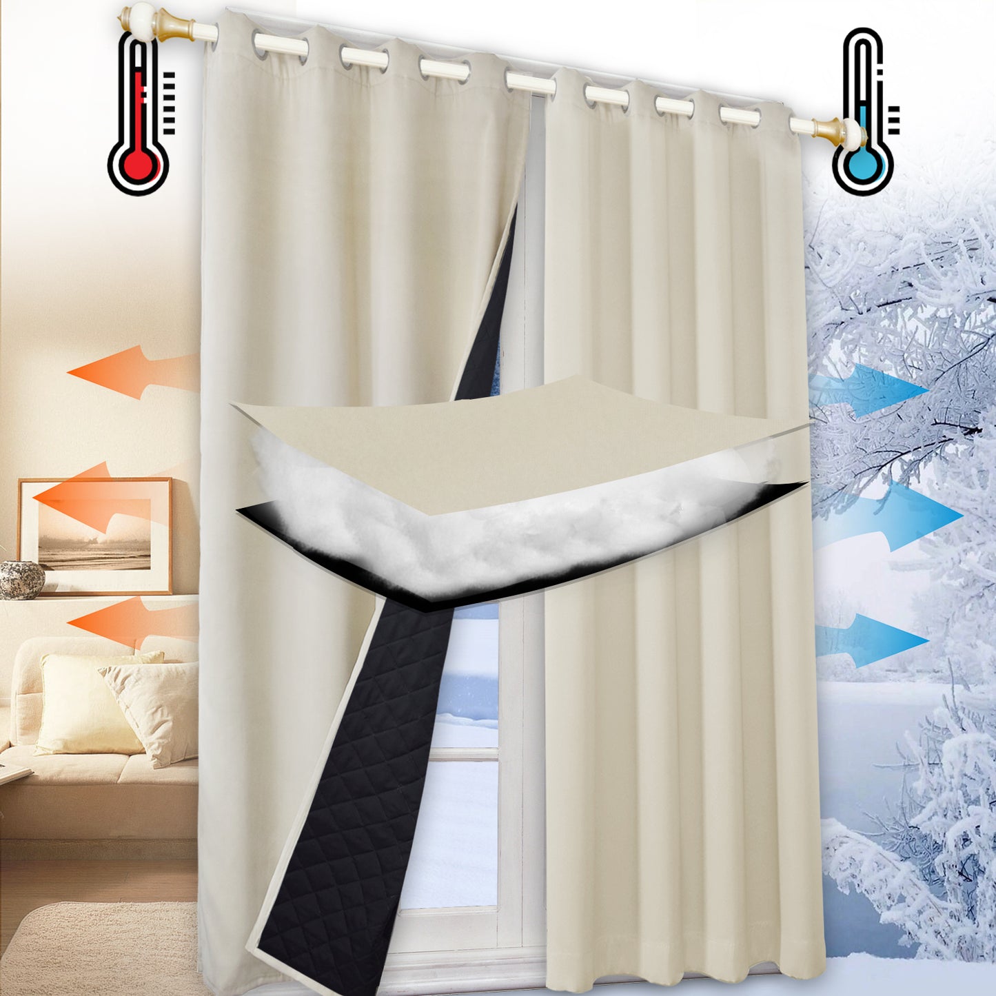 Heavy Duty Quilted Curtain