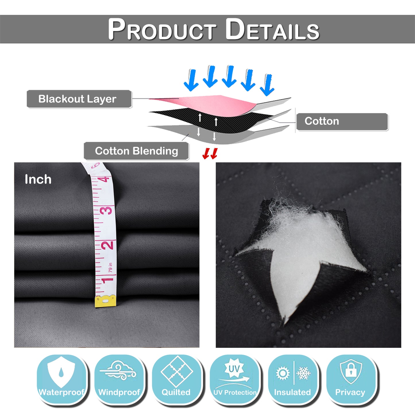 Heavy Duty Quilted Curtain