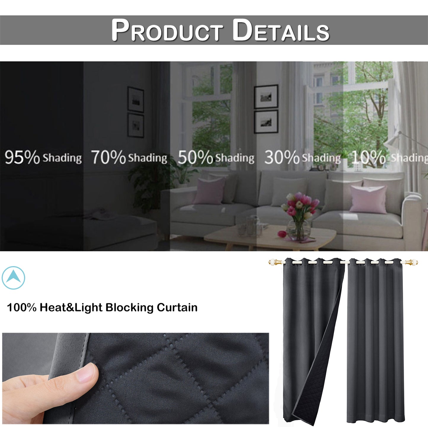 Heavy Duty Quilted Curtain