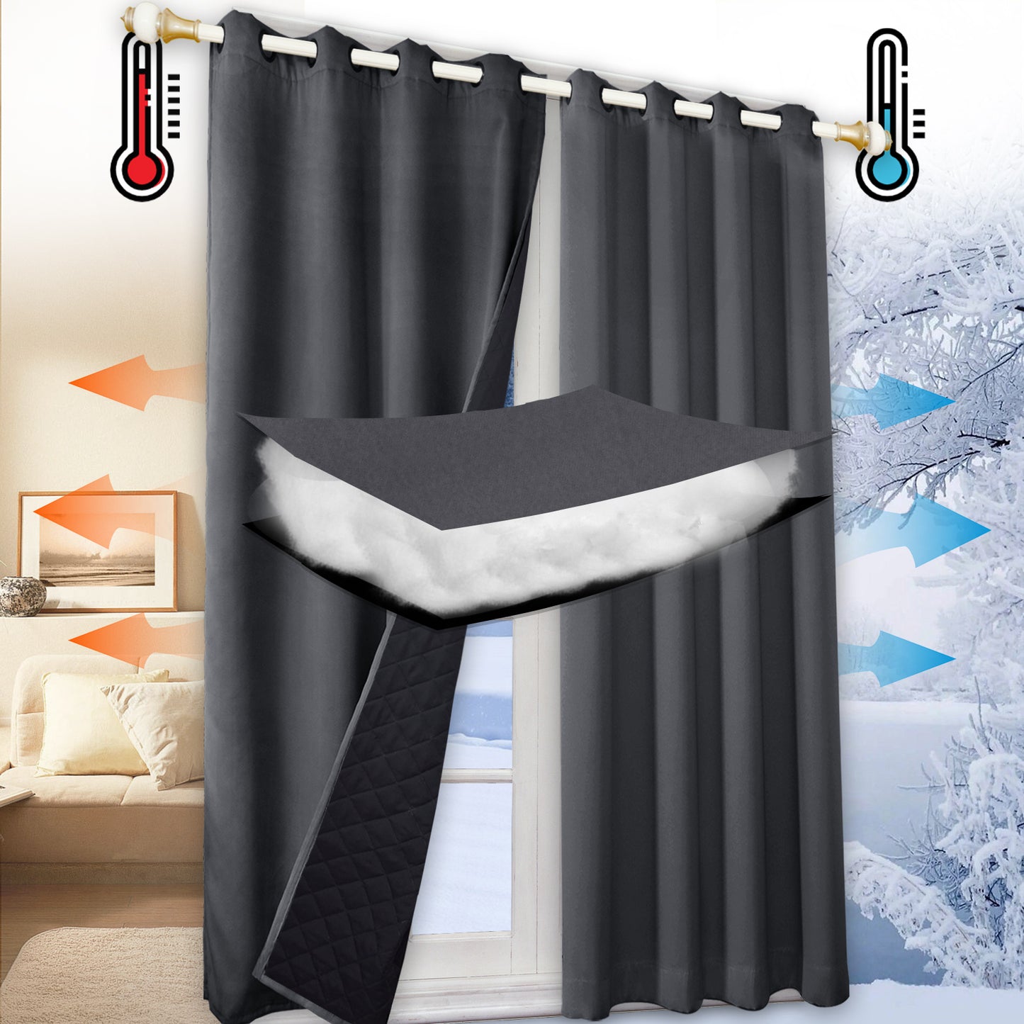 Heavy Duty Quilted Curtain