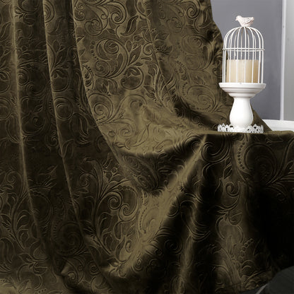 Rideaux occultants doublés de velours roulé