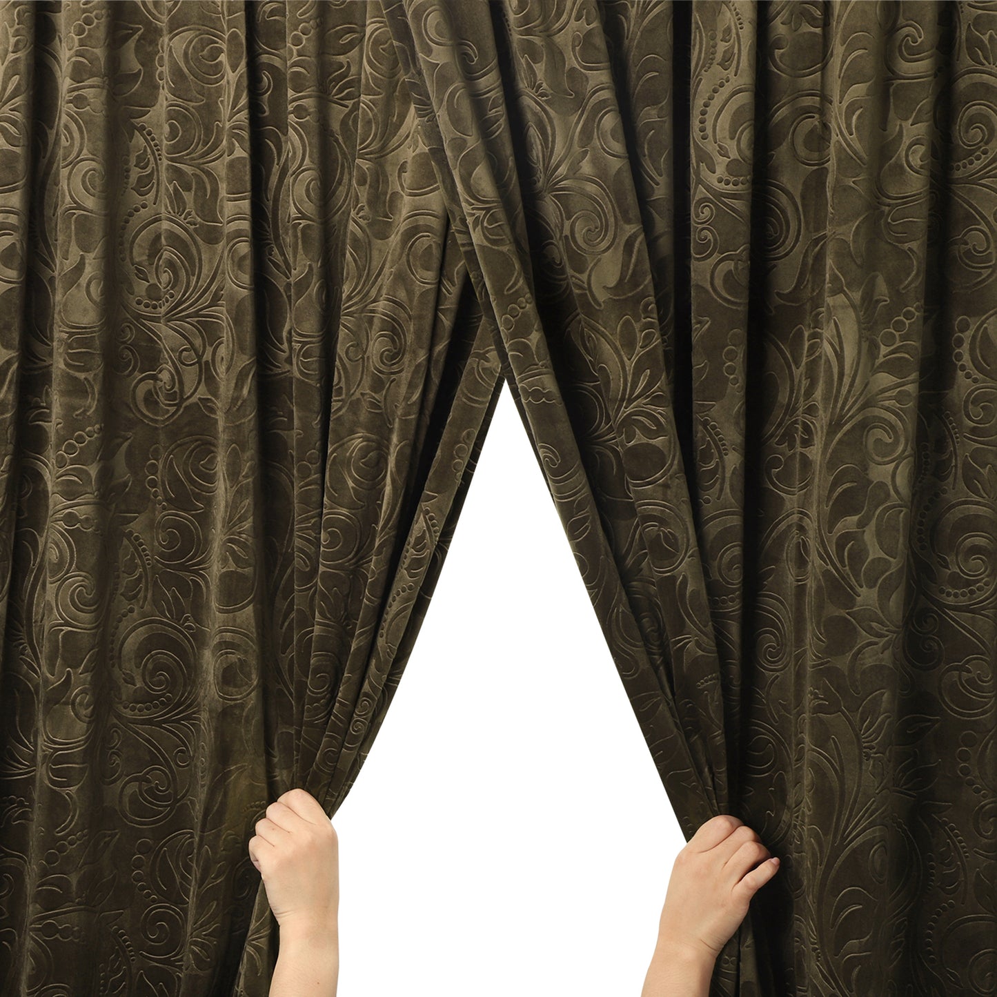 Rideaux occultants doublés de velours roulé