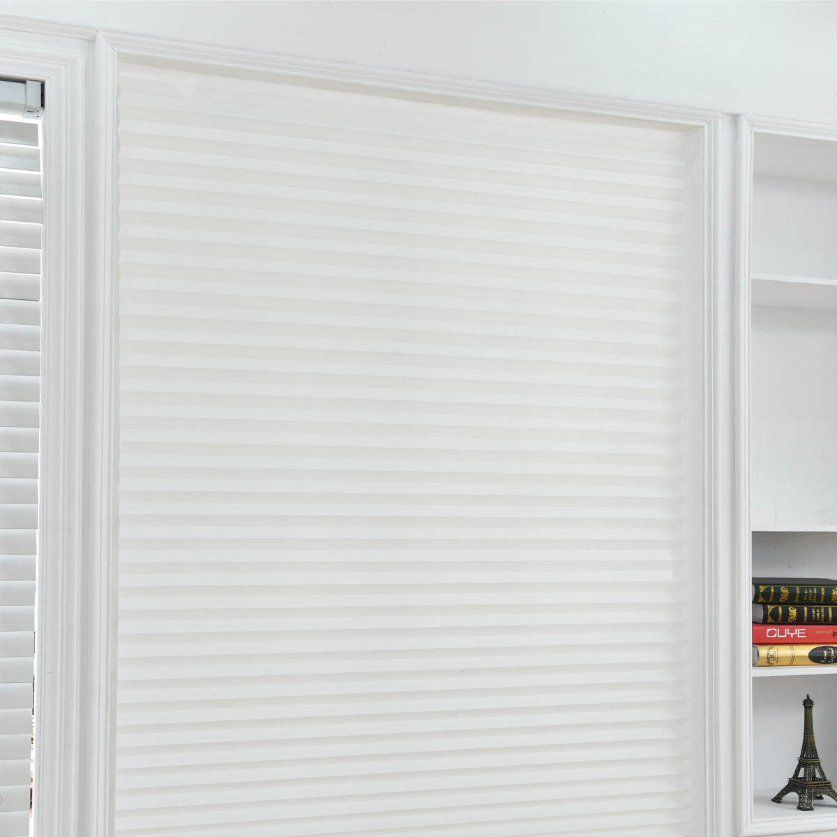 Self Adhesive Blind Balcony Shades Curtains, 1 Panel, White, 60*150cm/60*180cm/90*150cm/90*180cm